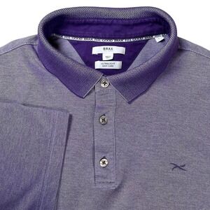 Brax Feel‎ Good Petter Polo Shirt Mens Sz Large Purple Short Sleeve Ultralight